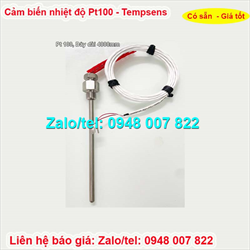 Dây Cảm biến nhiệt độ Pt100 dài 4000mm phi 6 Tempsens